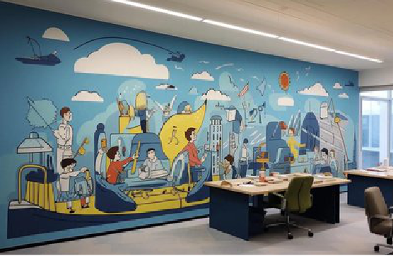 洛阳办公室墙绘的特点。