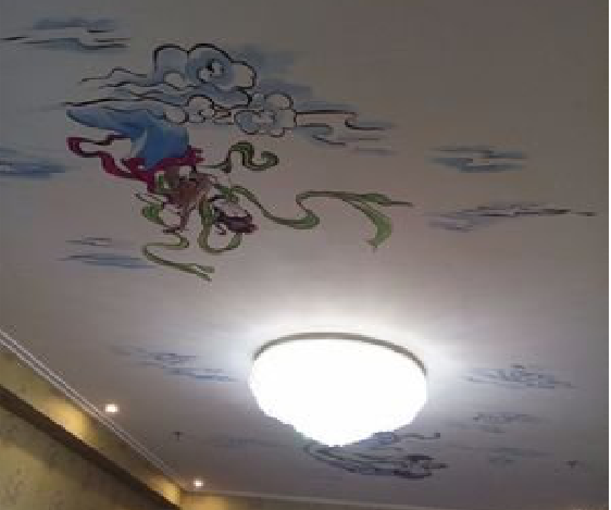 洛阳如何快速绘制天花板上的手绘墙？